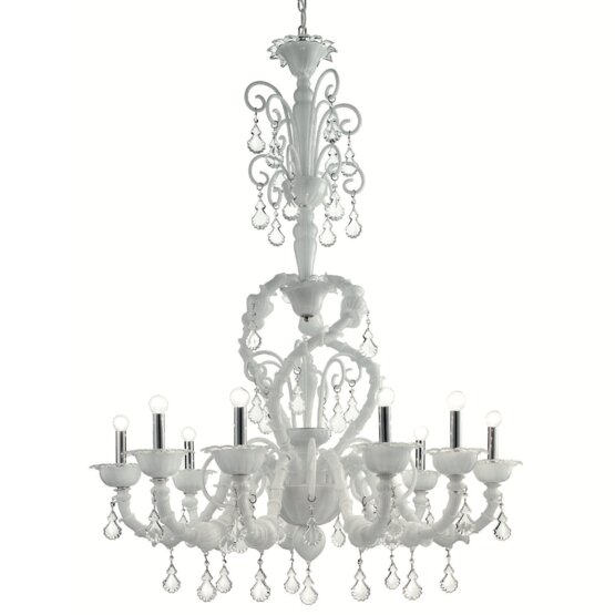 Napoi chandelier, Ca' Rezzonico chandelier in white color