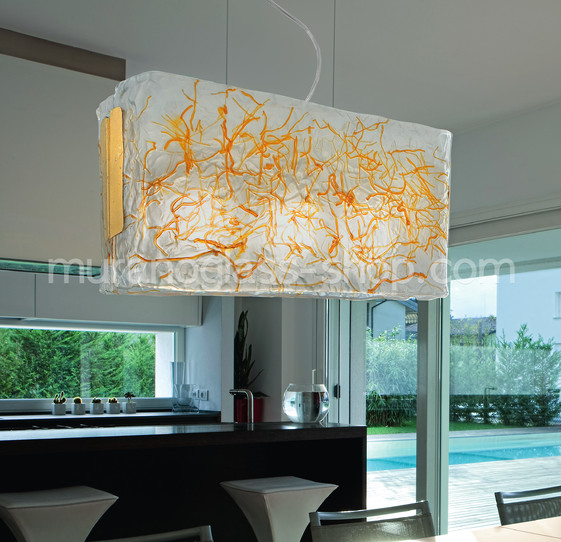 392 Series suspended lamps, Suspended lamp with amber threads