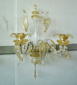 Wall light Roma in crystal and gold