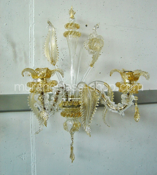 Wall light Roma Series, Wall light Roma in crystal and gold