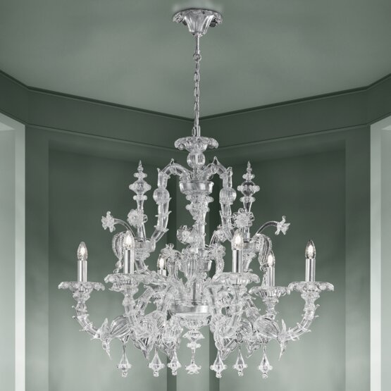 Rezzonico chandelier, Ca' Rezzonico crystal chandelier