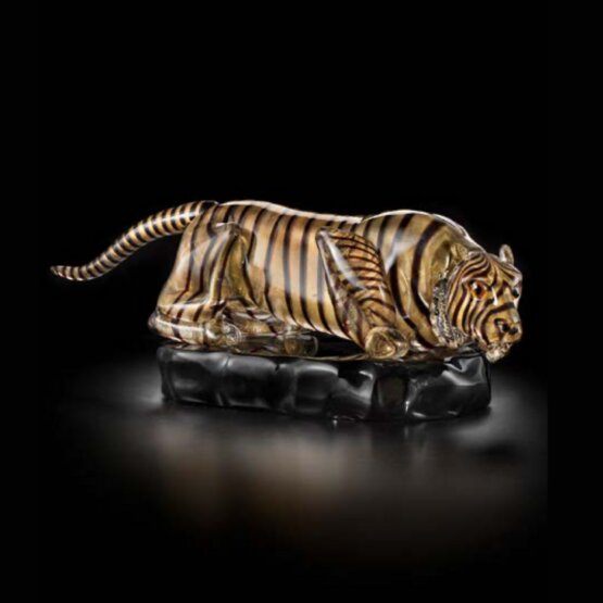 Tiger, Tiger in all 24k gold on a black base