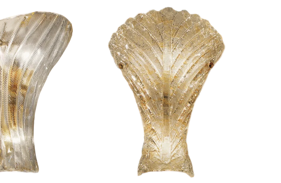 Appliques élégantes en verre de Murano