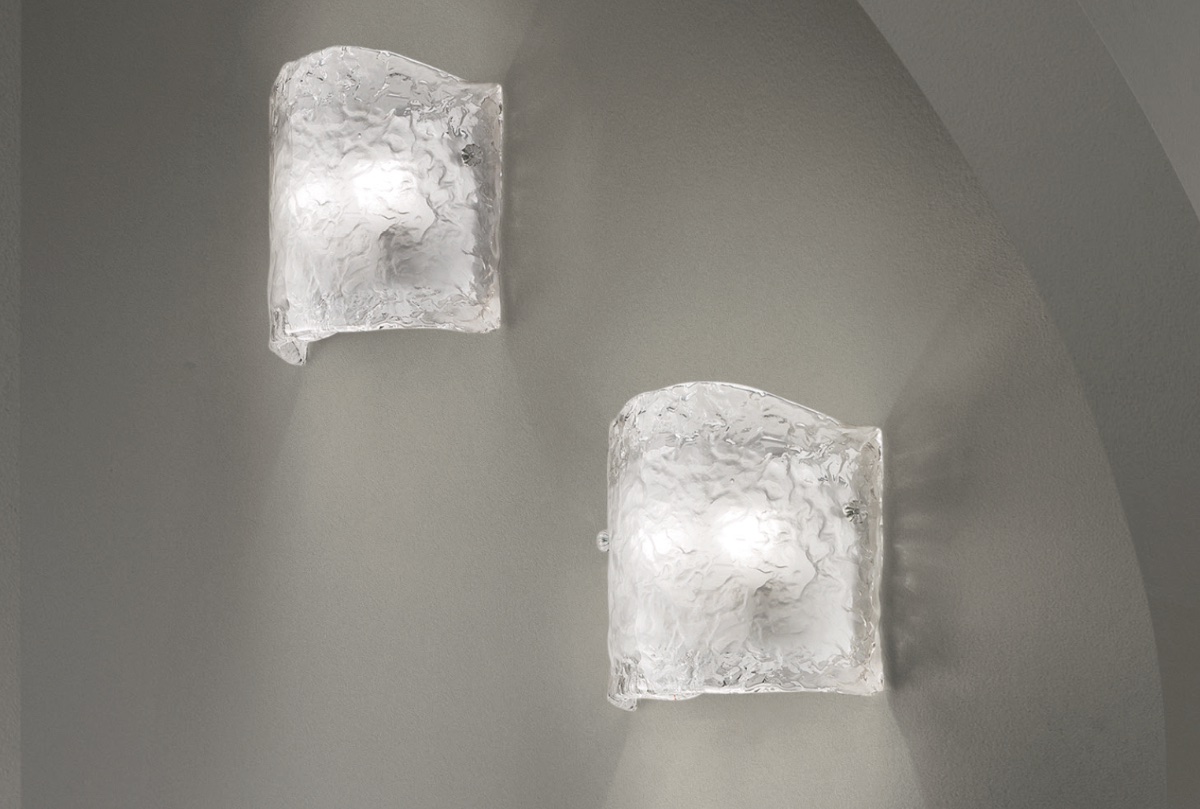 Applique Orseolo in cristallo trasparente