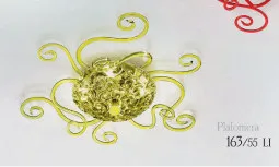 Modern ceiling lamp in sap green color
