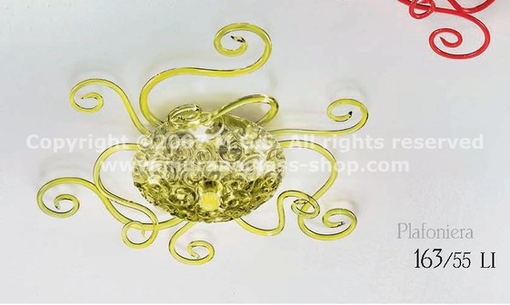 163 Ceiling lamps, Modern ceiling lamp in sap green color