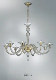 Crystal chandelier at eight lights