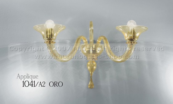 1041 Wall lights, Crystal sconce at two lights