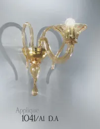 La decoración de cristal Lámparas de pared a una luz de color ámbar
