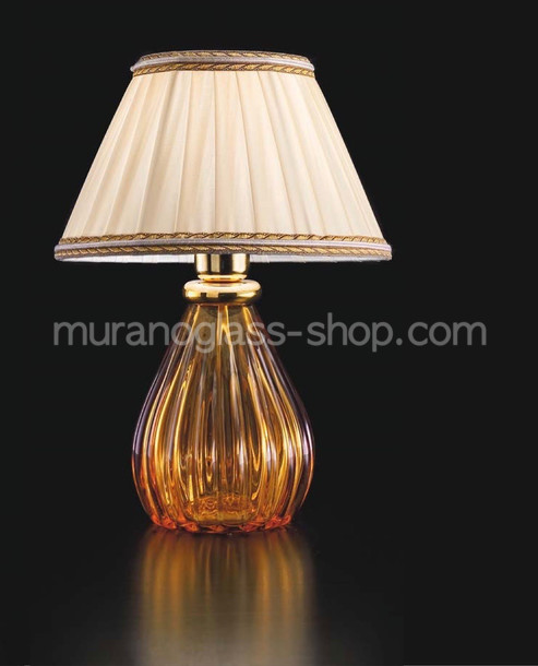 Murano Table Lamps 1395 series, Table lamp with amber decoration