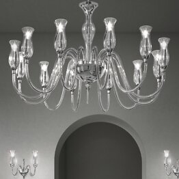 Smoked color chandelier at ten lights