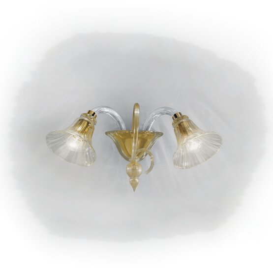 Eliakim Wall light, Crystal and 24k gold wall light at two lights