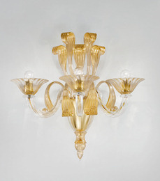 Crystal and gold wall light