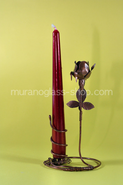 Candle holder with Rose, Candle holder with Rose