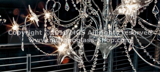 287 series Chandeliers, Modern chandelier with flowers, white color