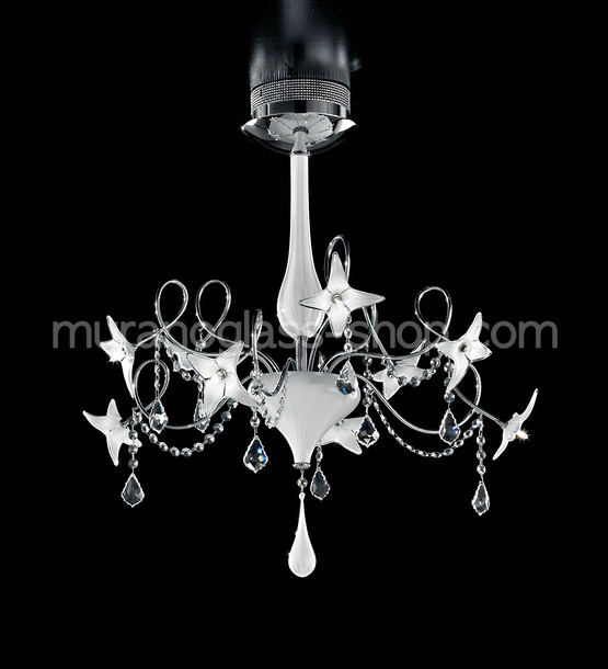 287 series Chandeliers, Modern chandelier with flowers, black color