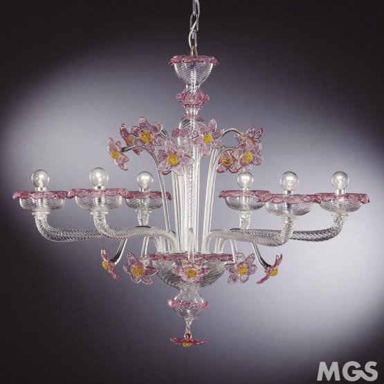 Aureliano Chandelier, Crystal and ruby chandelier