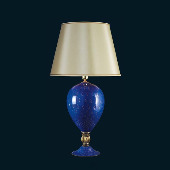 8672 series Table lamps, Table lamp in blu color with gold
