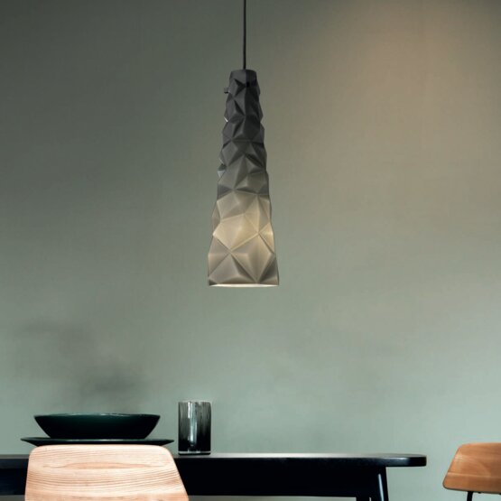 Chaotic lamp, Modern suspended lamp in smoked color