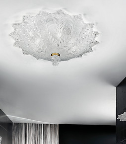 Ceiling lamp with crystal graniglia