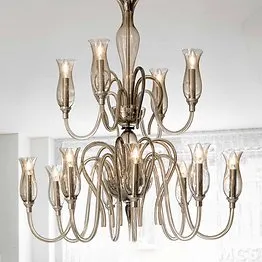 Modern chandelier at twelve lights