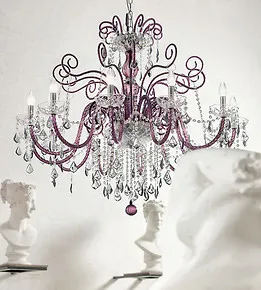 White color bhoemia chandelier with crystal details