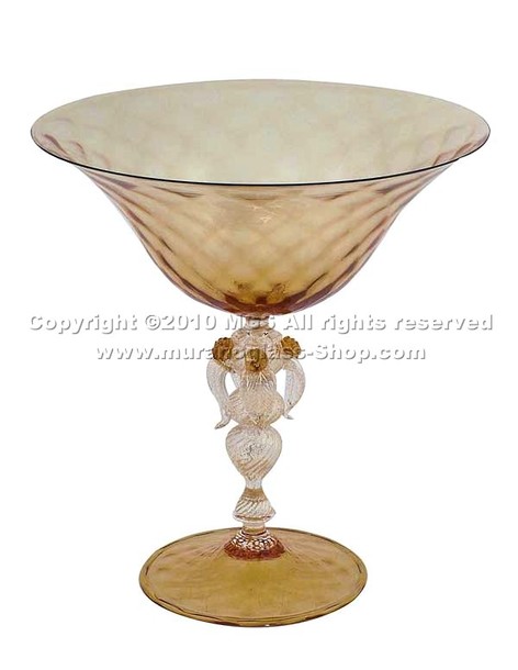 5475 Murano bowl, Murano bowl in amber color