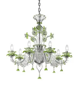 Ca' Rezzonico chandelier model Easy in green color