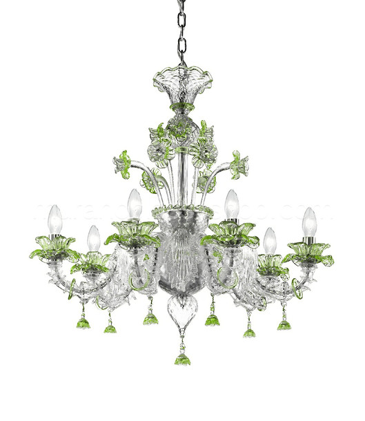Ca' Rezzonico Easy, Ca' Rezzonico chandelier model Easy in green color