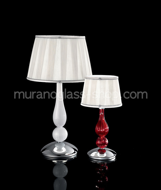 Modern Murano Table Lamps 2533 series, Table lamp in white color