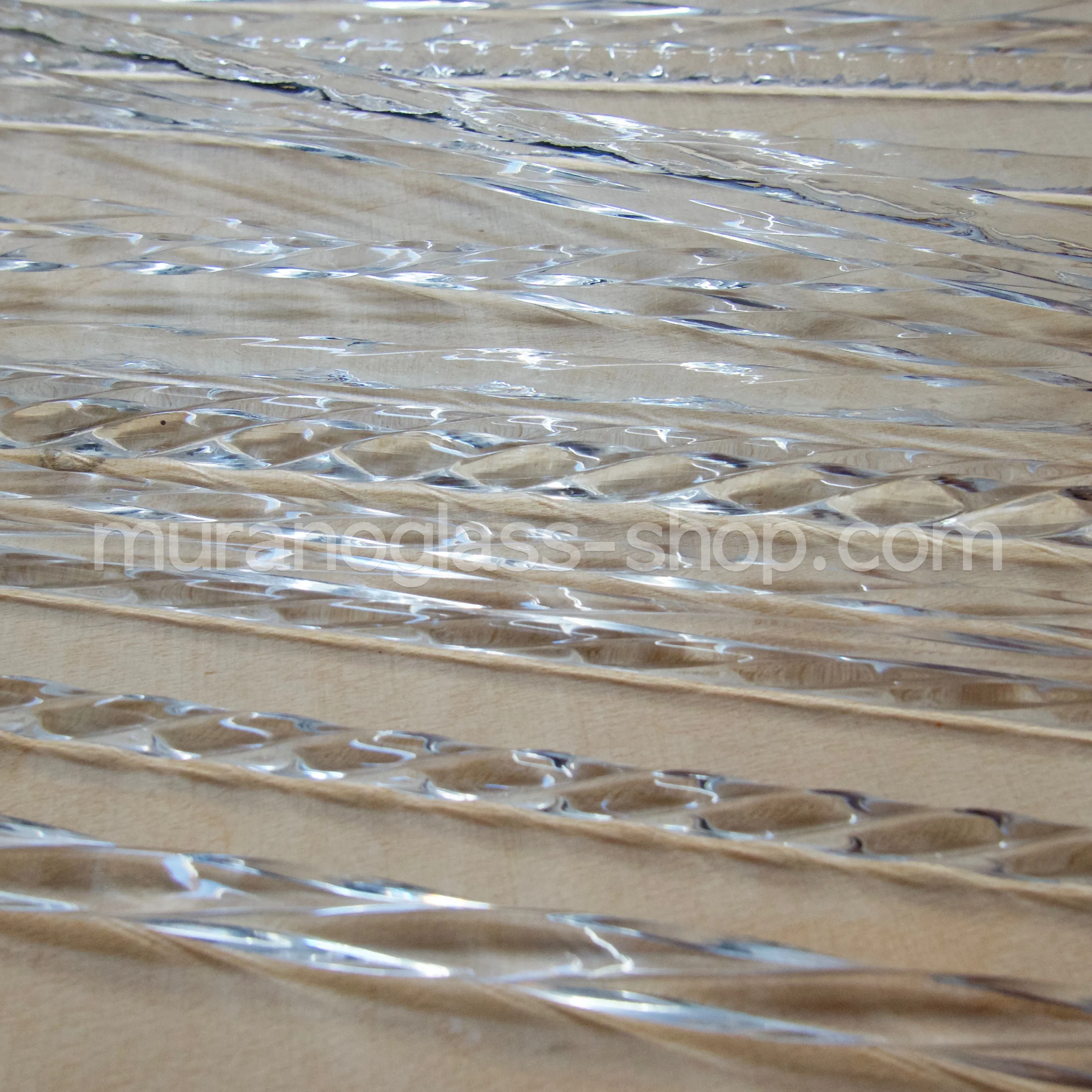 Glass twist rods Crystal rod 6mm Carrara Glassmakers