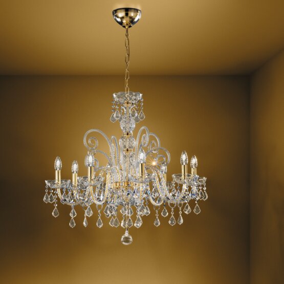 Bohemia Bright chandelier, 1059 bohemia series chandelier, 8 lights, crystal and amethyst color