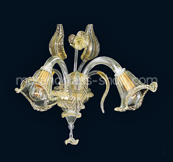 Wall light series 7634, Wall lights in crystal and gold