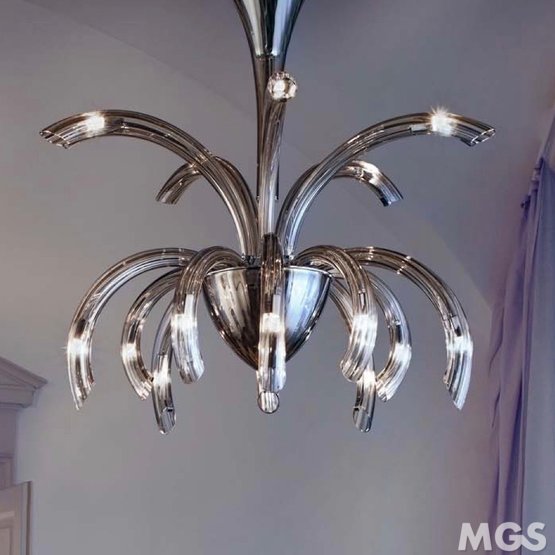 Phoenix Chandelier, Modern chandelier, 15 lights, smoked color