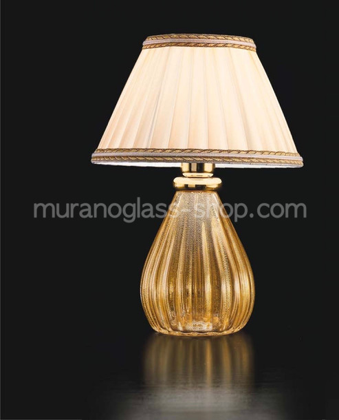 Murano Table Lamps 1395 series, Table lamp in crystal and gold