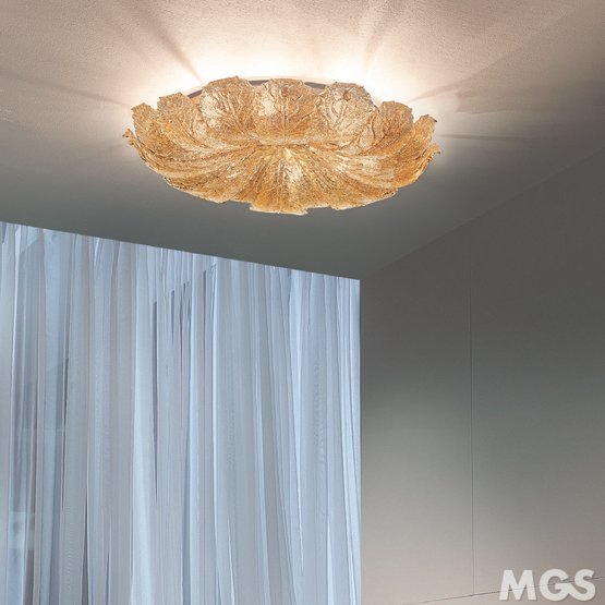 Bembo Ceiling light, Ceiling lamp with amber graniglia