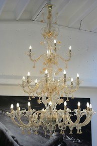 Chandelier with 24k gold
