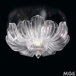 Crystal with 24k gold ceiling lamp