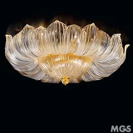 Crystal with 24k gold ceiling lamp