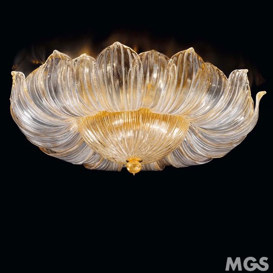 Loredan Ceiling light, Crystal with 24k gold ceiling lamp