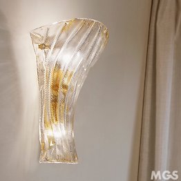 Crystal with 24k gold wall light