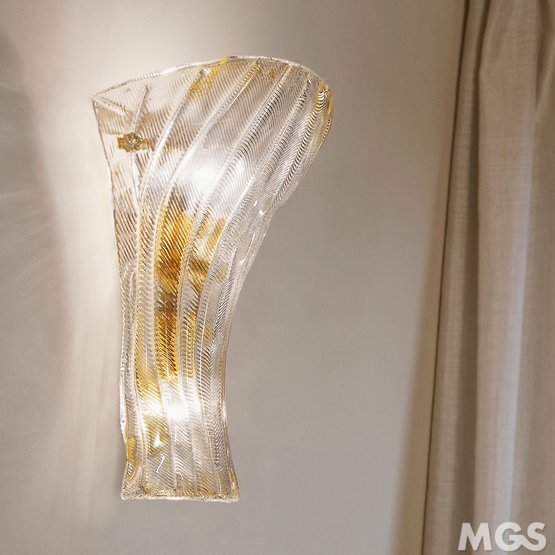 Loredan Wall light, Crystal with 24k gold wall light