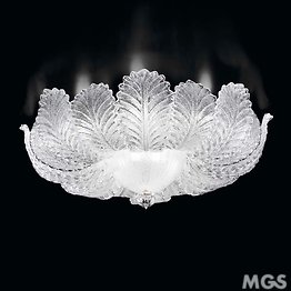 Crystal with 24k gold ceiling lamp