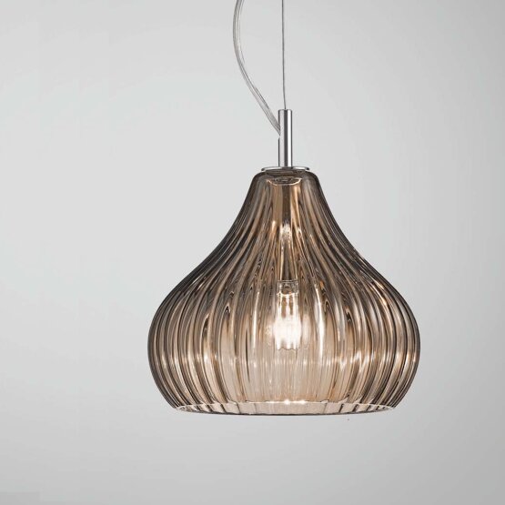 Sphera Suspended lamp, Modern suspended lamp in amber color