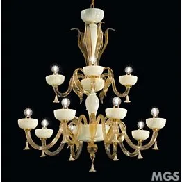 Chandelier in smoked crystal
