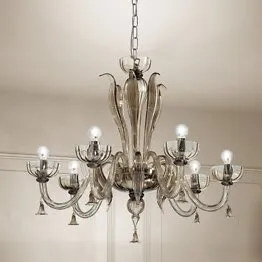 Chandelier in crystal and 24k Gold