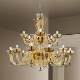 Chandelier in smoked crystal