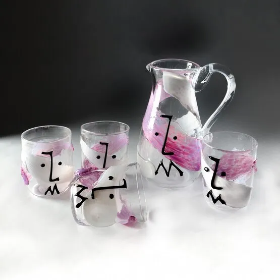 Picasso glasses and carafe set, Picasso Set multicolor