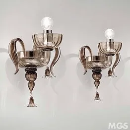 Wall light in crystal