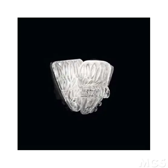 Tribuno Wall Light, Wall light in amber crystal